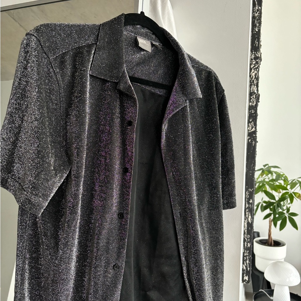 Metallic short sleeve shirt men’s medium from ASOS